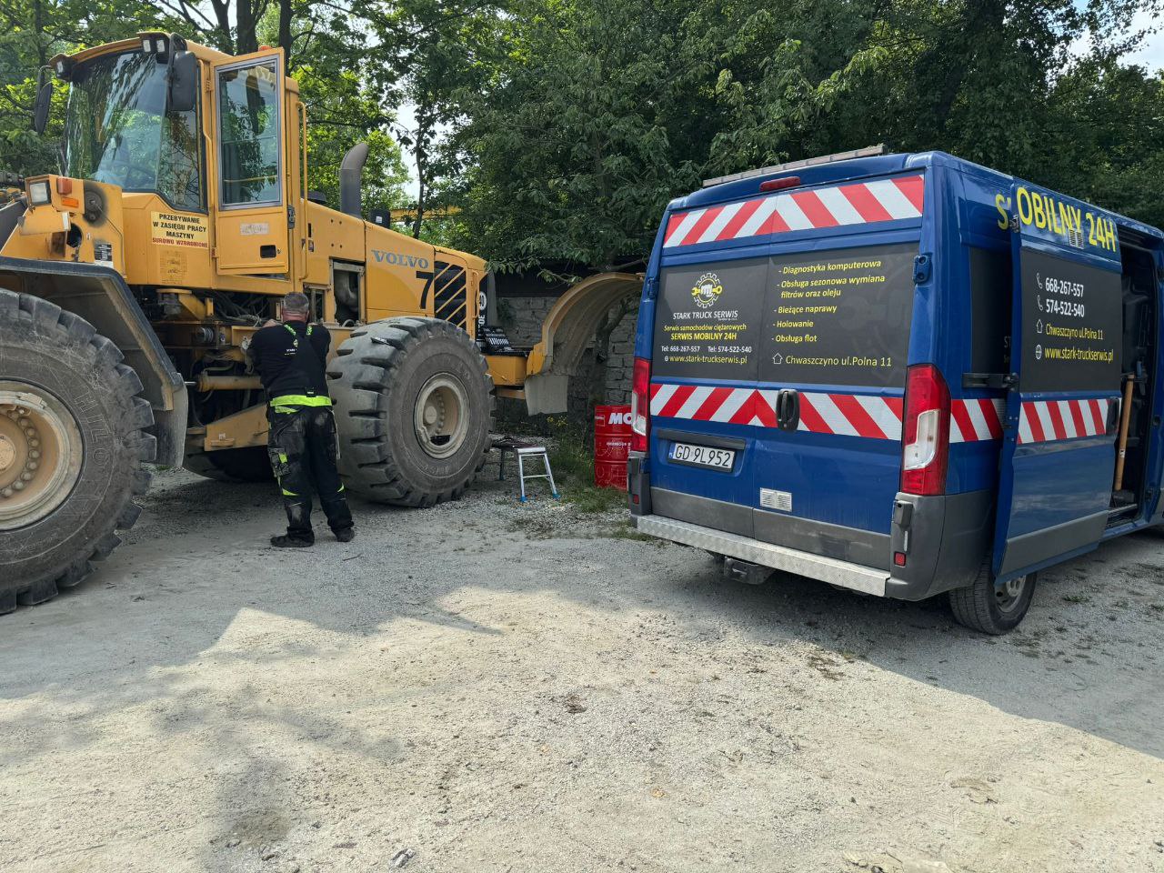 Naprawa maszyny budowlanej