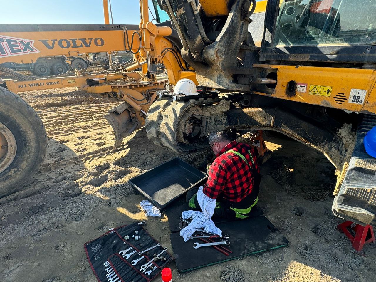 Naprawa maszyny budowlanej